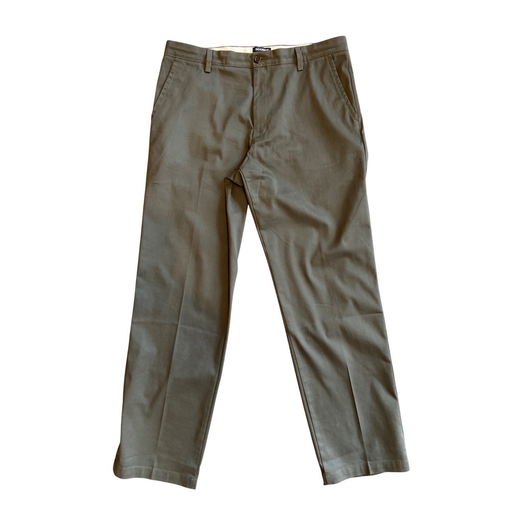 Dockers Easy Khaki Mens 38x33 Olive Green Classic Fit Straight Leg‎ Chino Pants